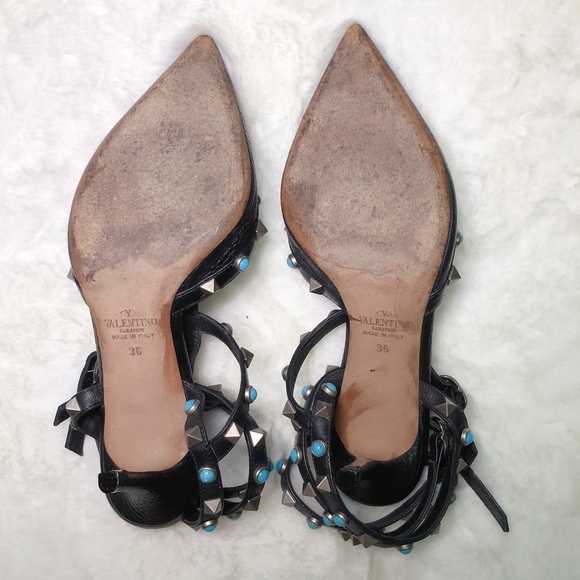 ❤️SOLD❤️Valentino rockstud slingbacks black 36 - Picture 6 of 9